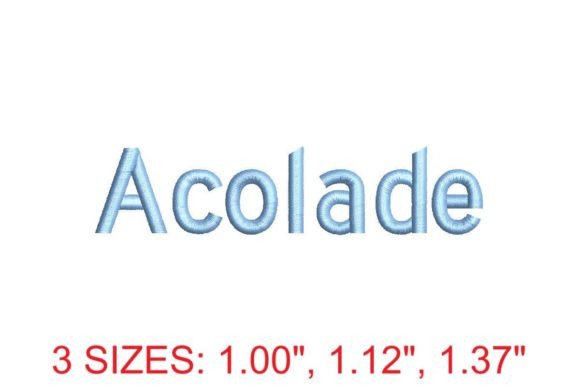 Acolade Embroidery Font: A Timeless Design for Every Project
