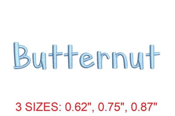 Butternut Embroidery Font
