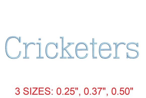 Cricketers Embroidery Font