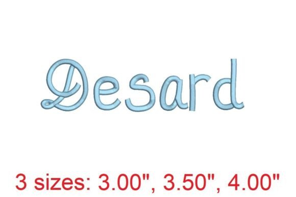 Desard: A Versatile Embroidery Font for Creative Projects