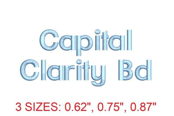 Elevate Your Embroidery Projects with Capital Clarity Bold Font
