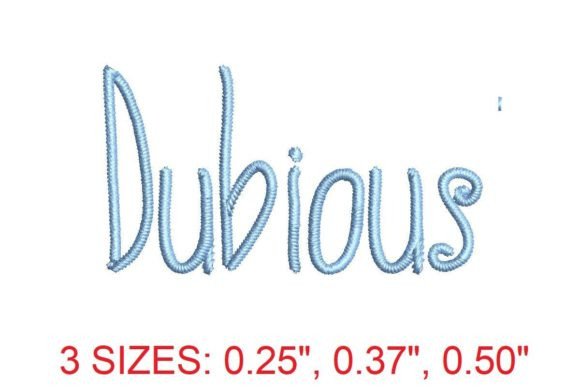 Elevate Your Embroidery Projects with the Dubious Embroidery Font
