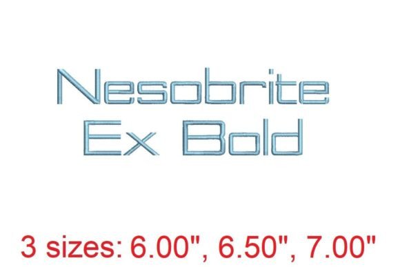 Elevate Your Embroidery with Nesobrite EX Bold Embroidery Font