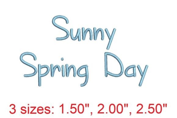 Embrace the Freshness of Spring with Sunny Spring Day Embroidery Font