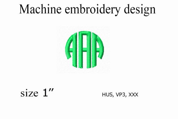 Embroidery Design Circle Monogram