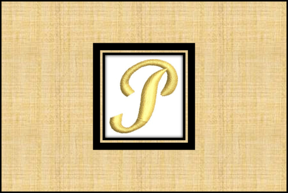 Gold Letter P: A Timeless Embroidery Design