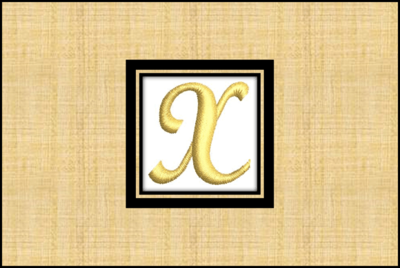 Gold Letter X: A Timeless Embroidery Design