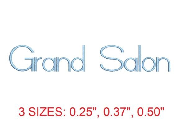 Grand Salon Embroidery Font: A Timeless Choice for Creative Expression