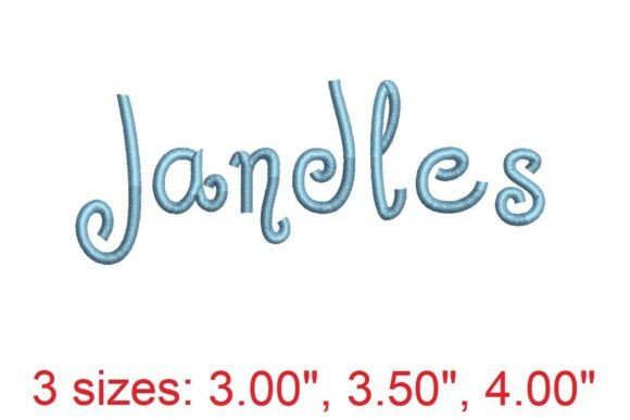 Jandles Embroidery Font