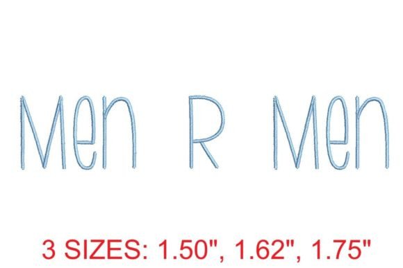 Men R Men Medium Embroidery Font: A Versatile Tool for Stylish Embroidery Projects