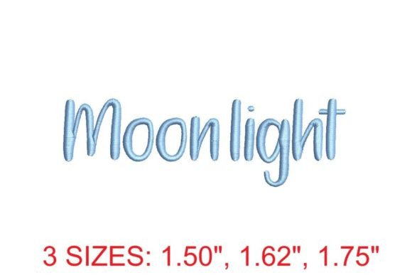 Moonlight Embroidery Font