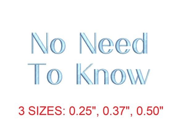 No Need to Know Font: Your Ultimate Embroidery Companion