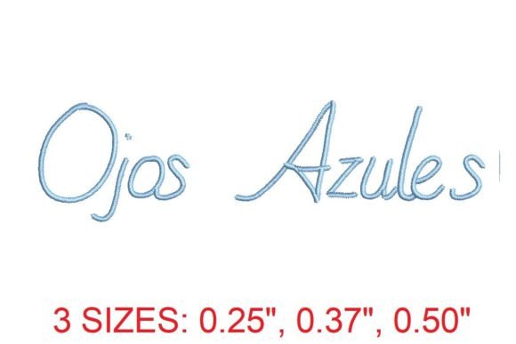 Ojos Azules Medium Embroidery Font: A New Standard in Stitched Design