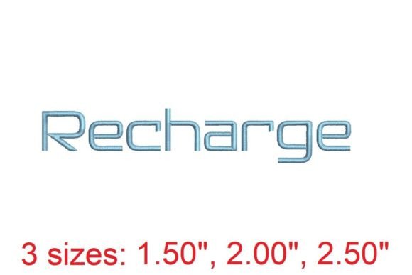 Recharge Embroidery Font: A Modern Twist for Creative Projects