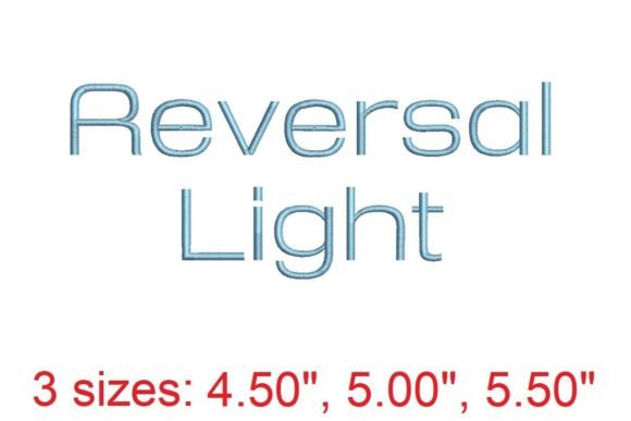 Reversal Light Embroidery Font: Elevate Your Projects with Modern Design