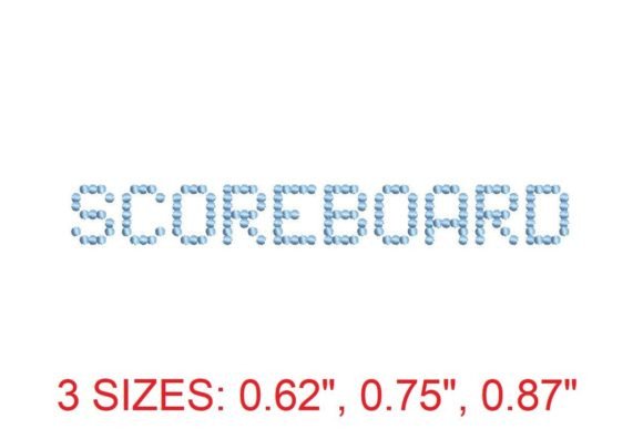 Scoreboard Embroidery Font: Elevate Your Designs with a Bold, Sporty Style
