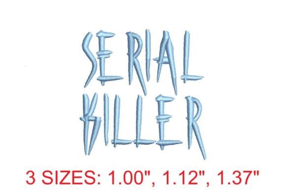Serial Killer Embroidery Font