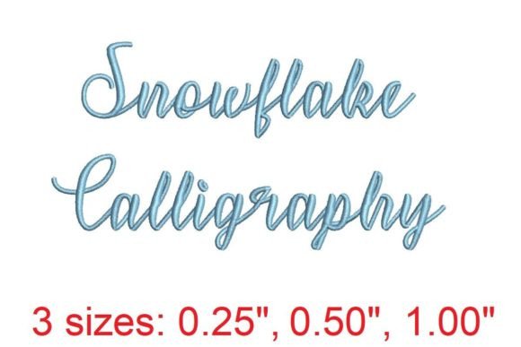 Snowflakes Calligraphy: A Winter-Inspired Embroidery Font for Creative Expression